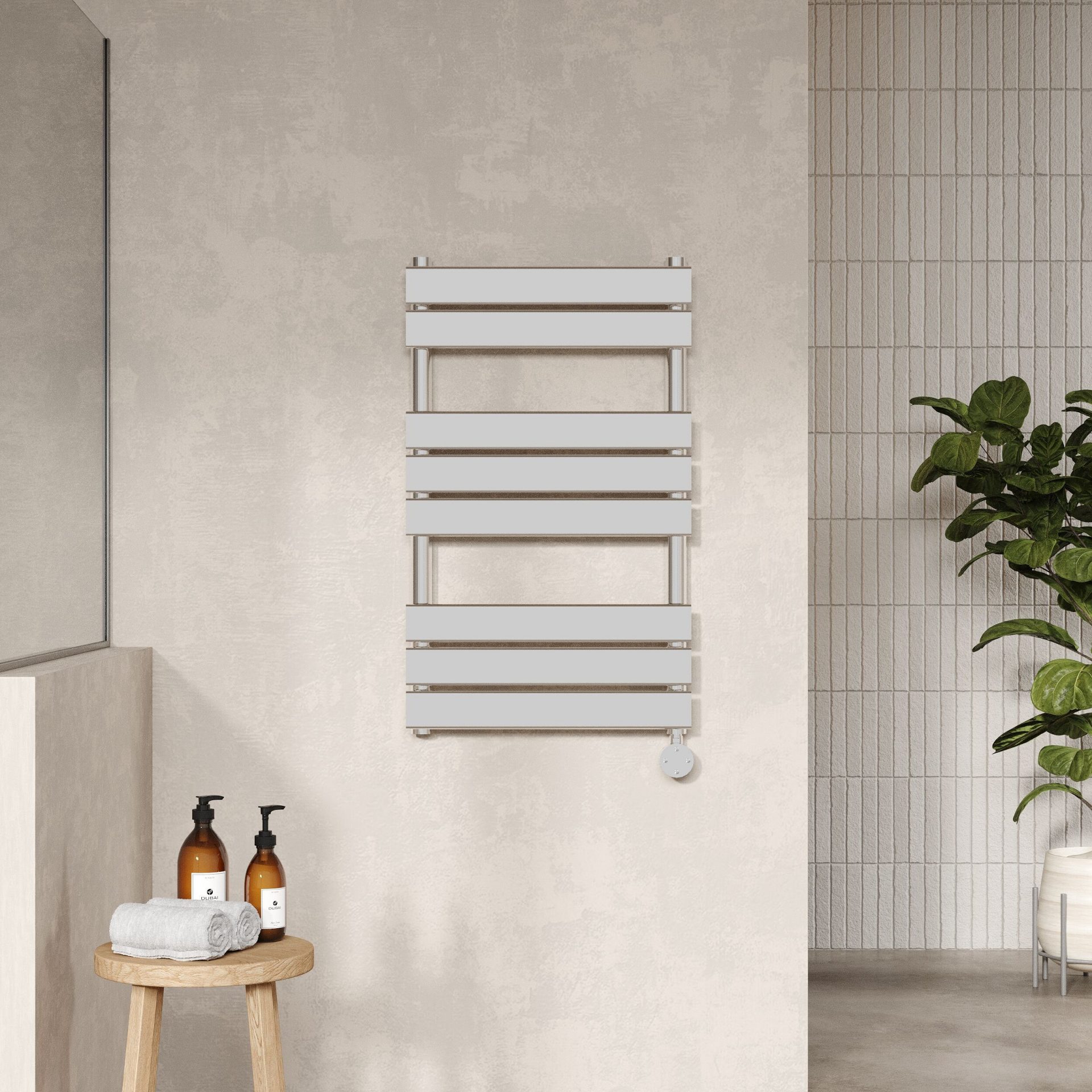Nuie Vertical Electric Heated Towel Rail – Chrome