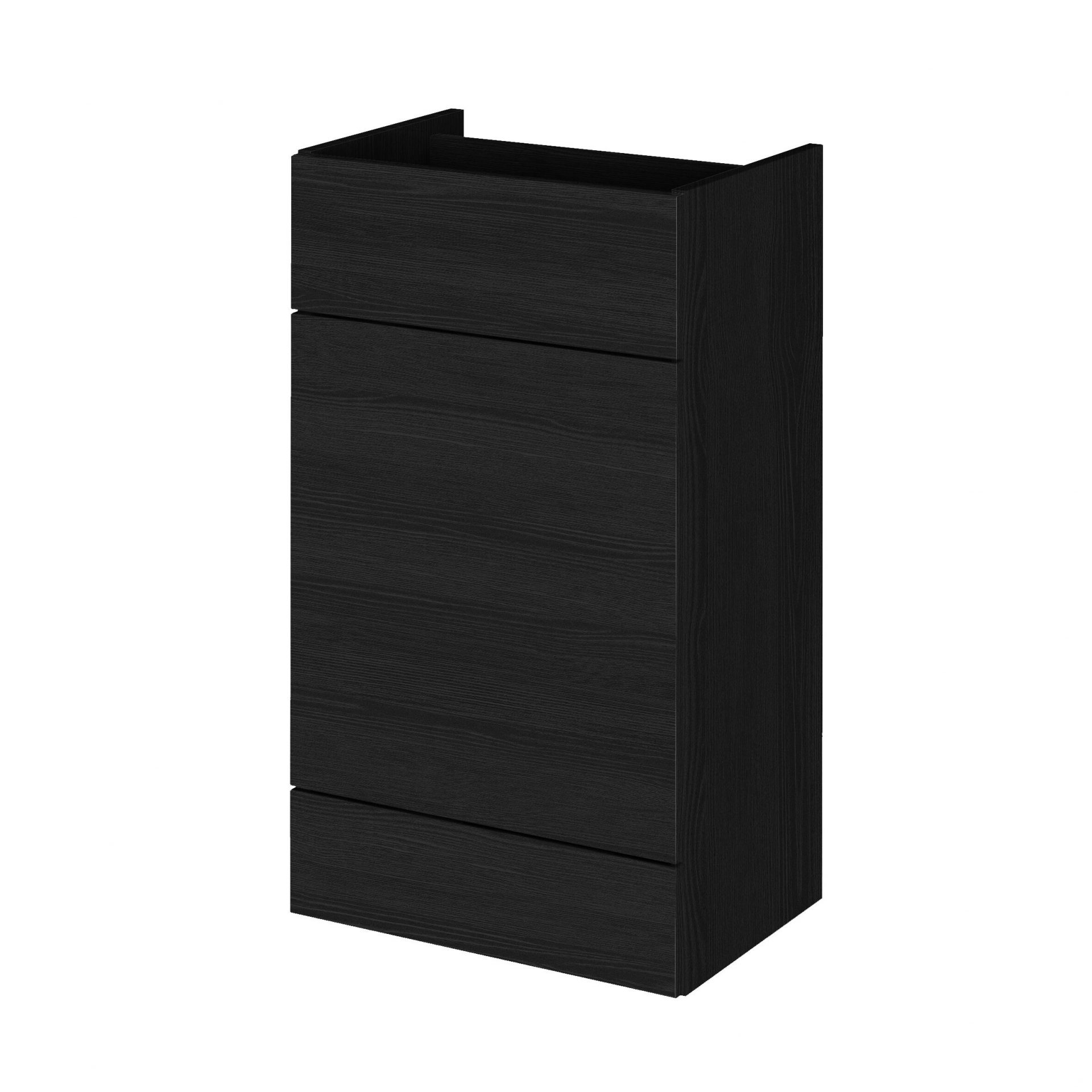 Hudson Reed Fusion Full Depth 500mm Floor Standing WC Unit – Charcoal Black