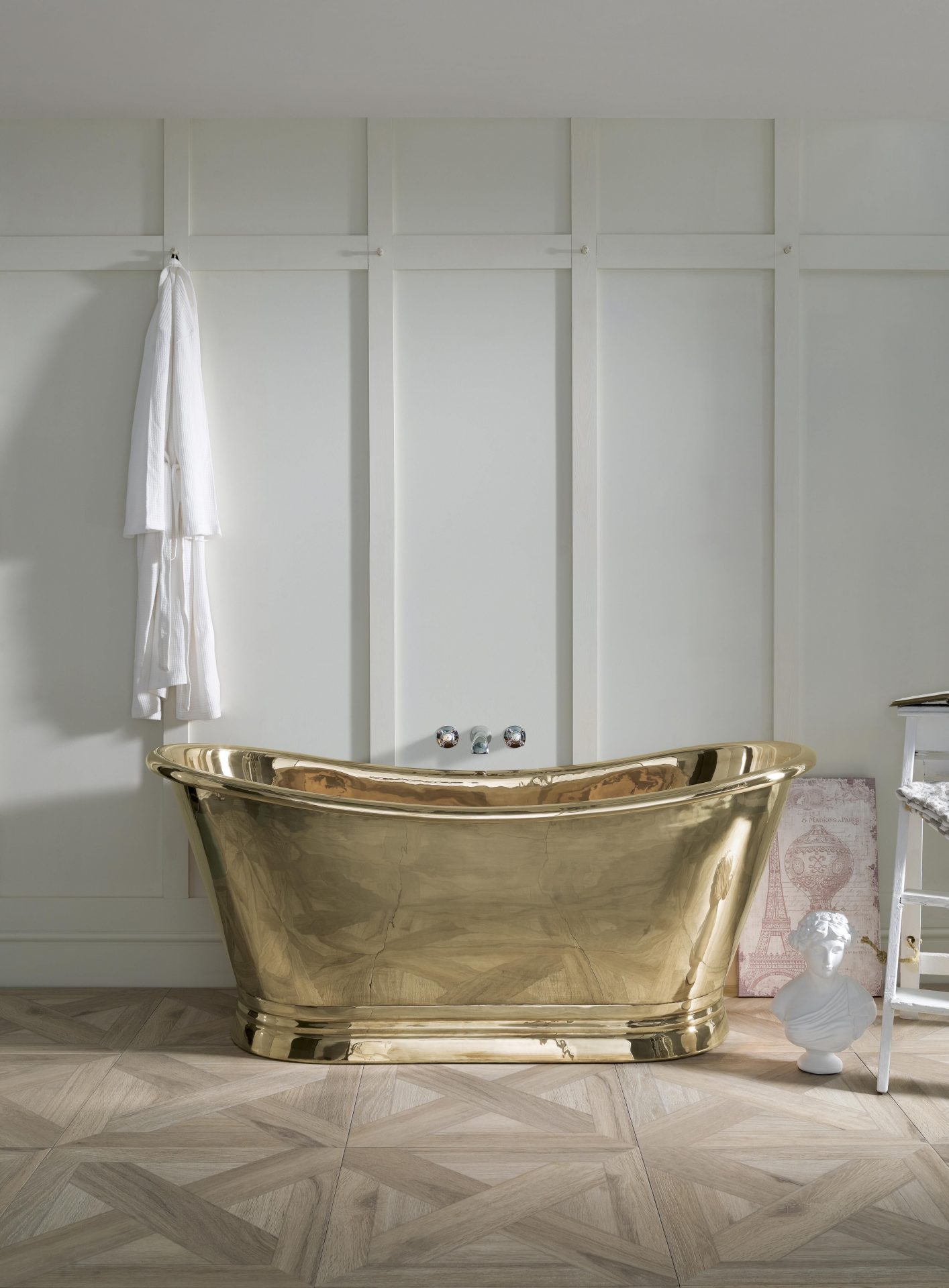 BC Designs Inner 1500mm Brass Boat Freestanding Bath