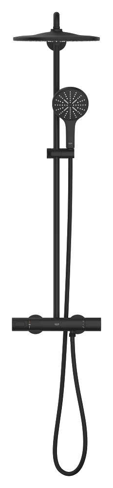 Grohe Rainshower SmartActive 310 Shower System with Thermostat For Wall Mounting – Phantom Black