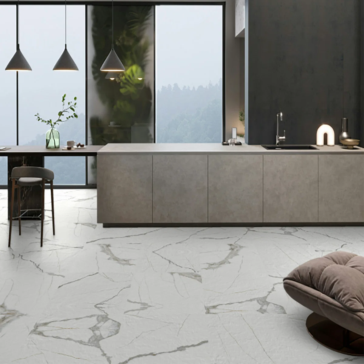 Pamena White Rectified Tile 59X59