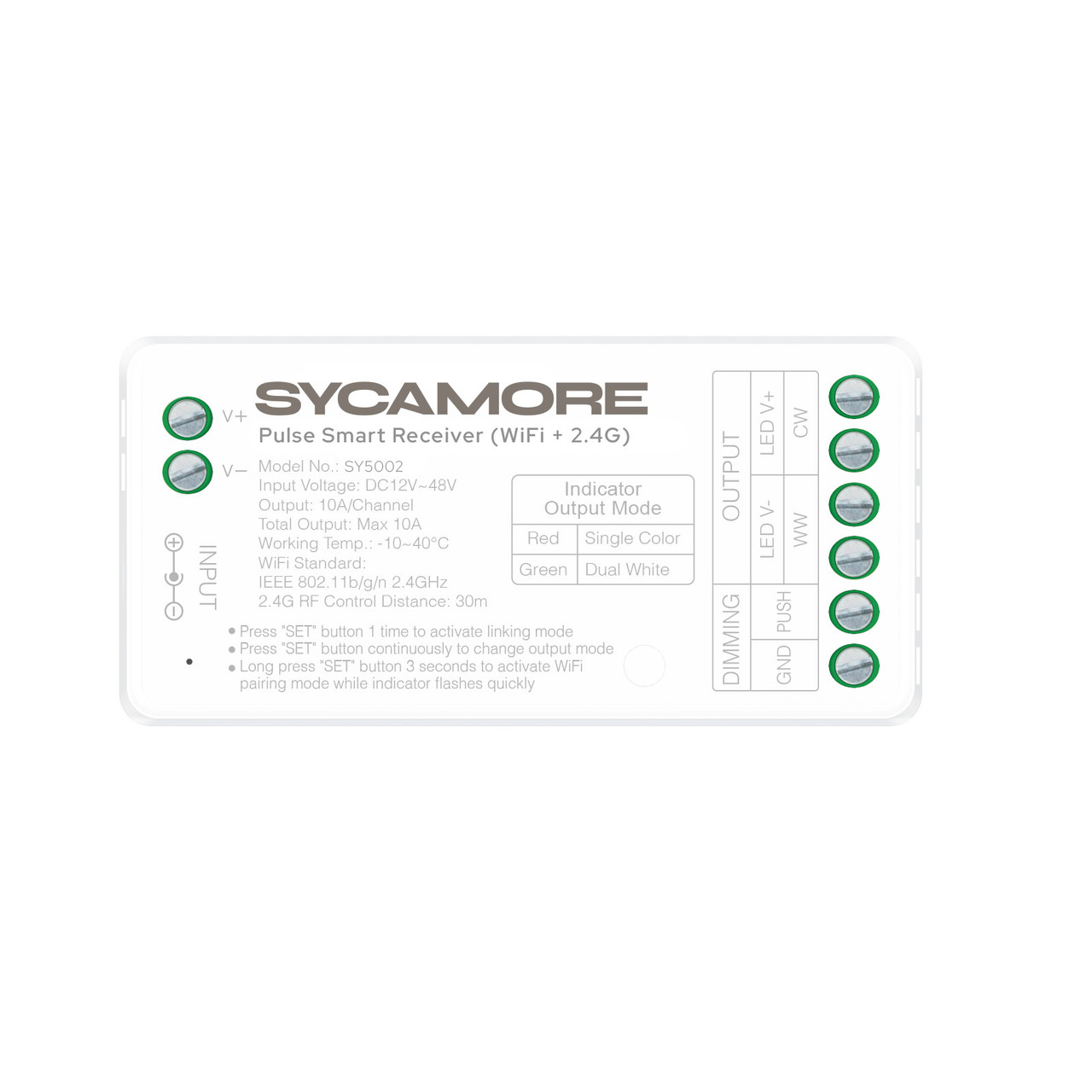 Sycamore Pulse Smart Receiver (Wi-Fi) 12/24Vdc
