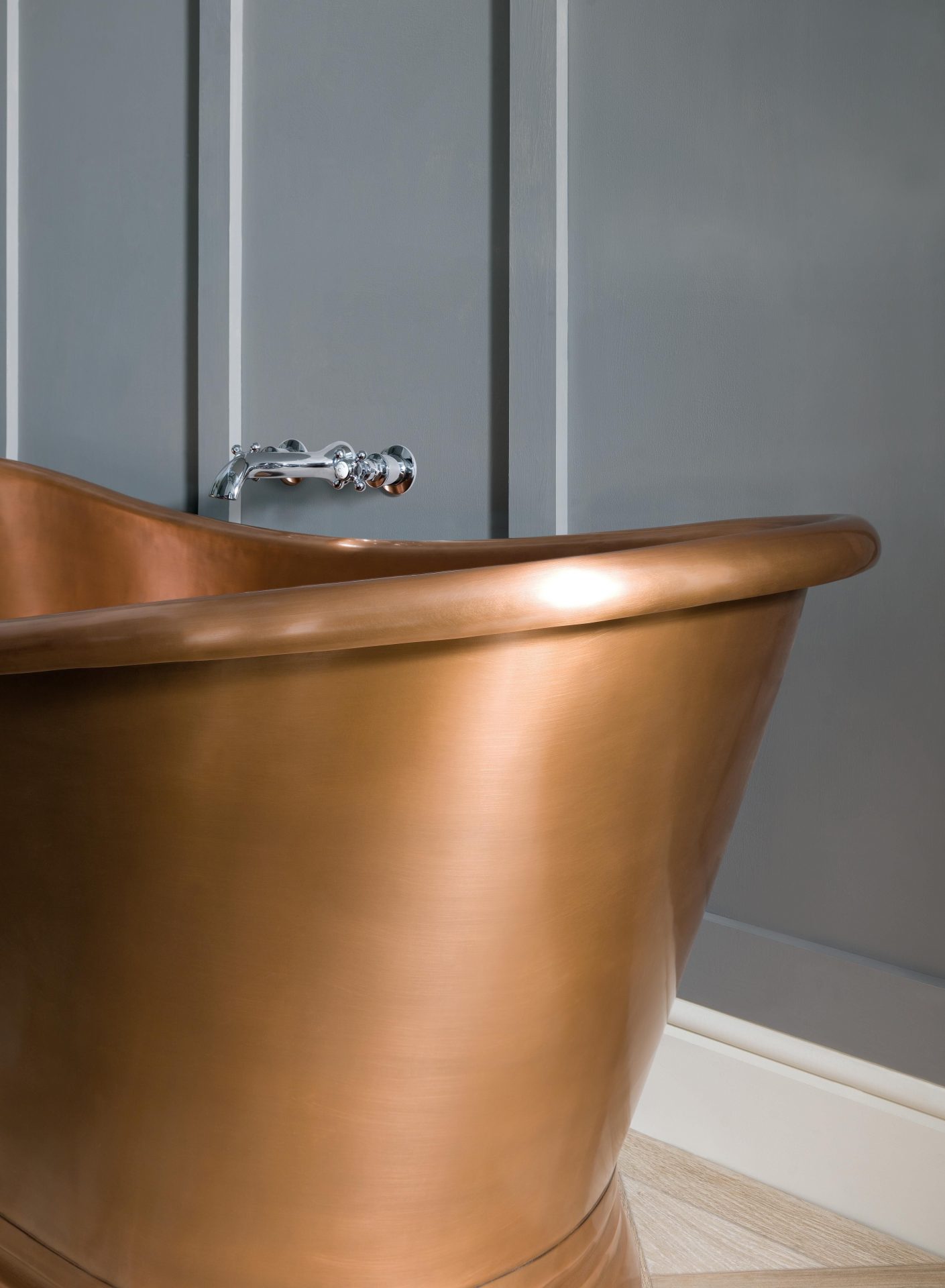 BC Designs Antique 1500mm Copper Boat Freestanding Bath