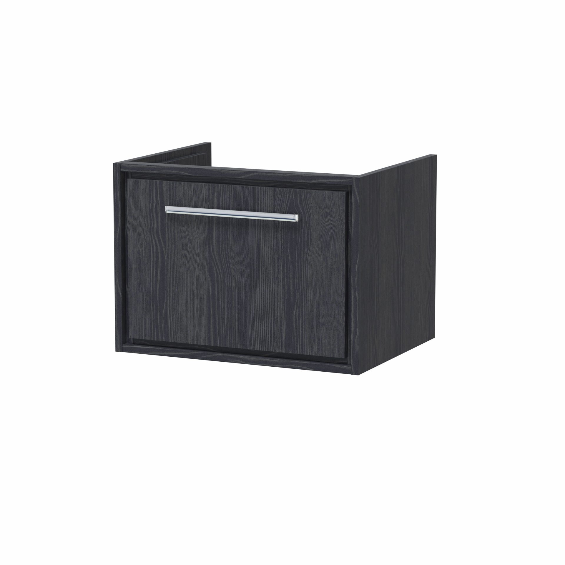 Hudson Reed Lille 600mm 1 Drawer Wall Hung Vanity Unit & Optional Basin – Graphite Grey