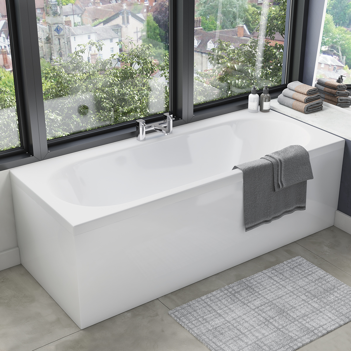 Waterproof Bath Panel 1800 - White Gloss - Get My Taps
