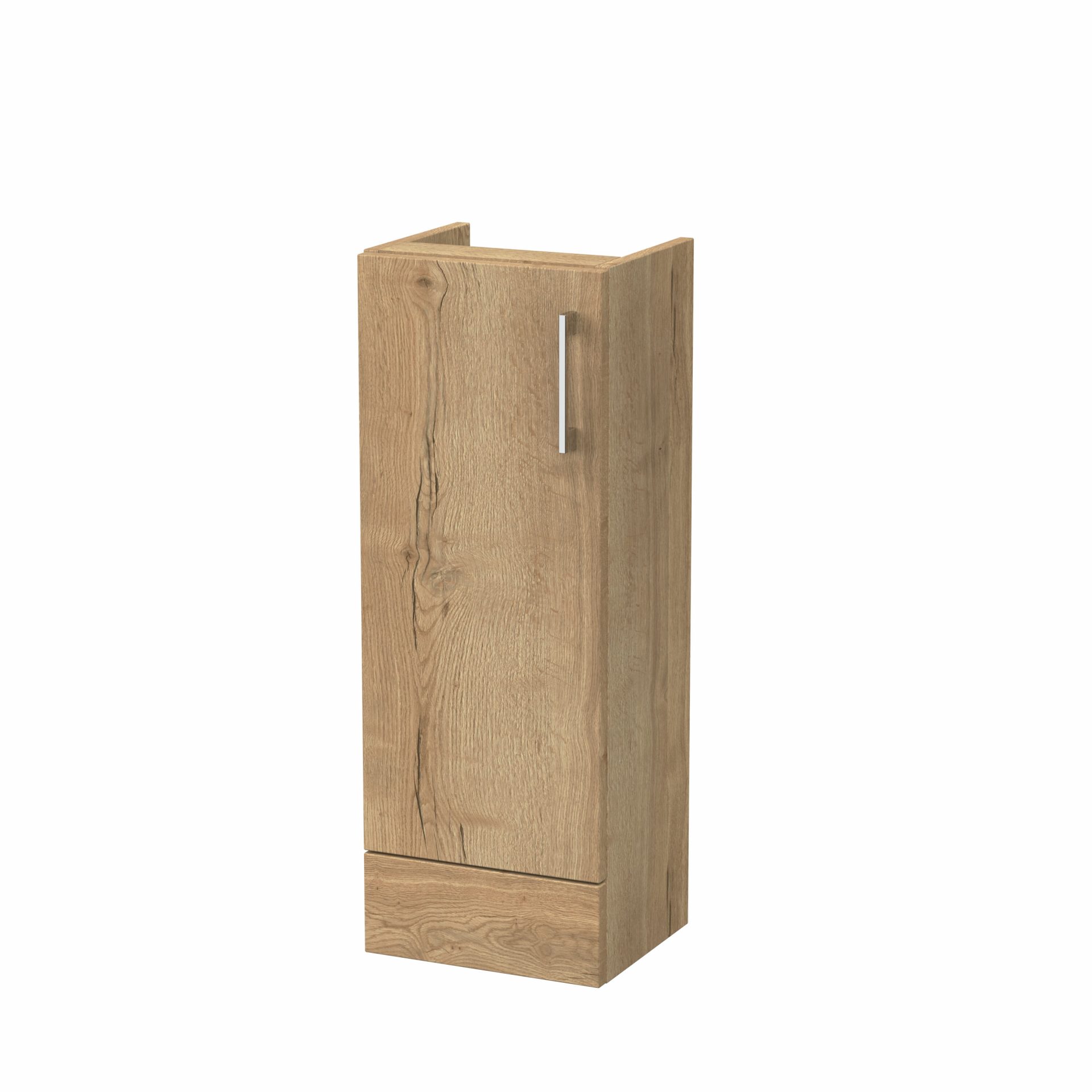 Nuie Lux Krest 300mm 1 Door Slim Floorstanding Unit – Autumn Oak