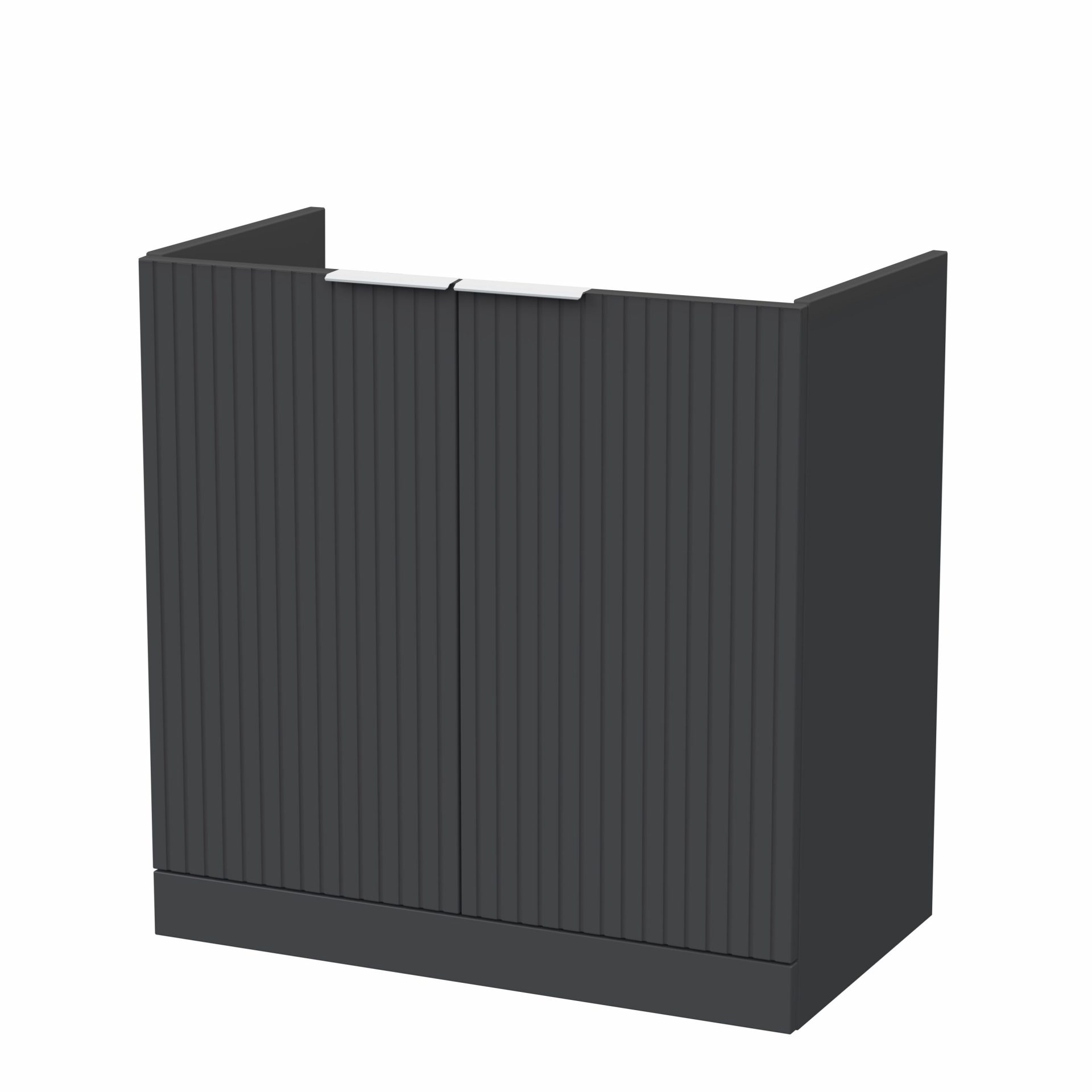 Nuie Lux Flume 800mm 2 Door Floorstanding Vanity Unit – Soft Black