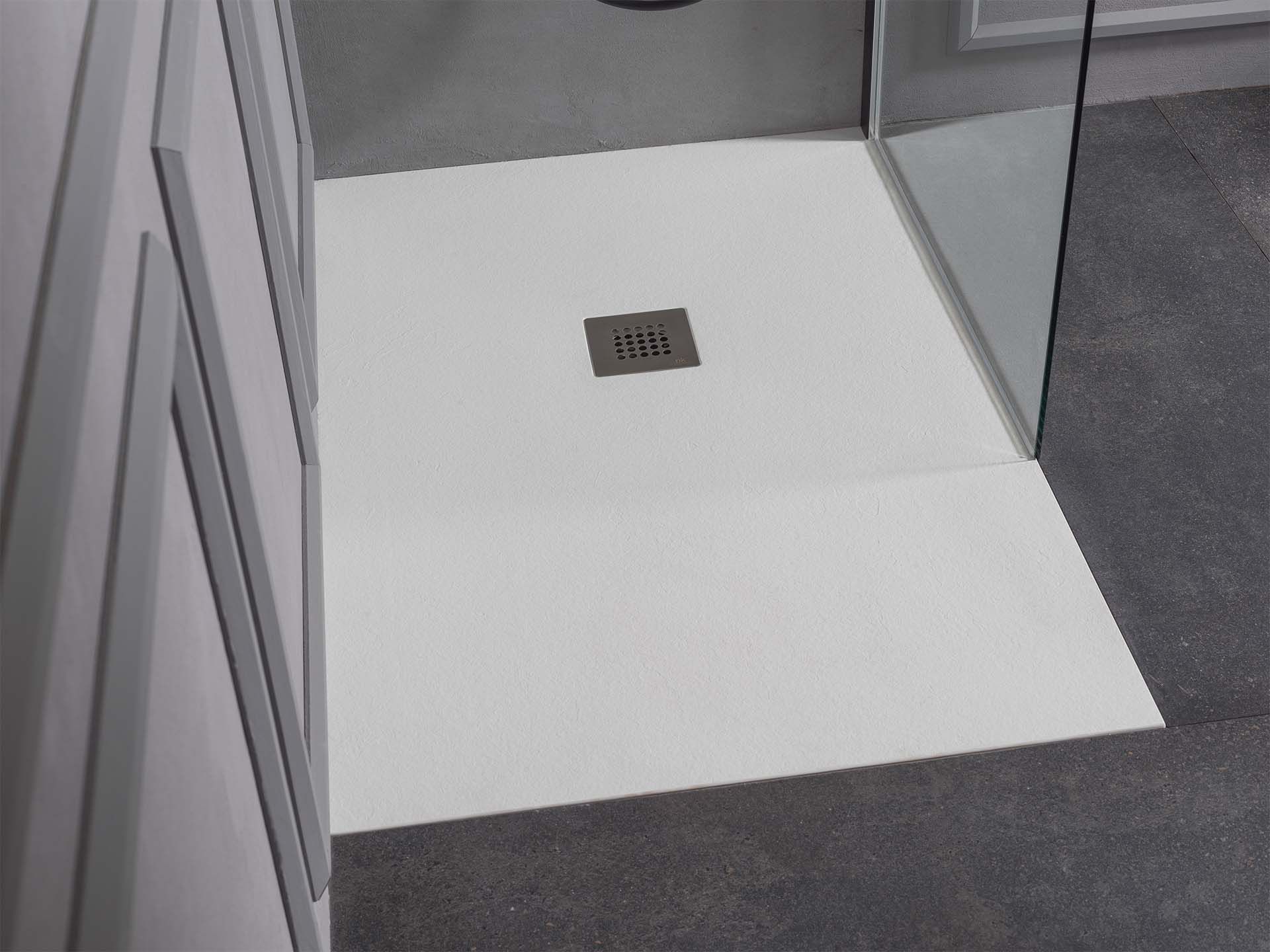 Porcelanosa Noken Flat Light Stone Shower Tray – White