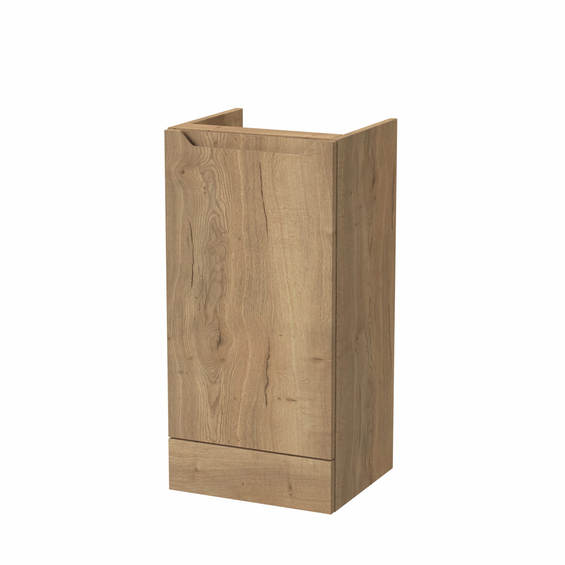 Nuie Lux Loave 400mm 1 Door Standard Floorstanding Base Unit – Autumn Oak