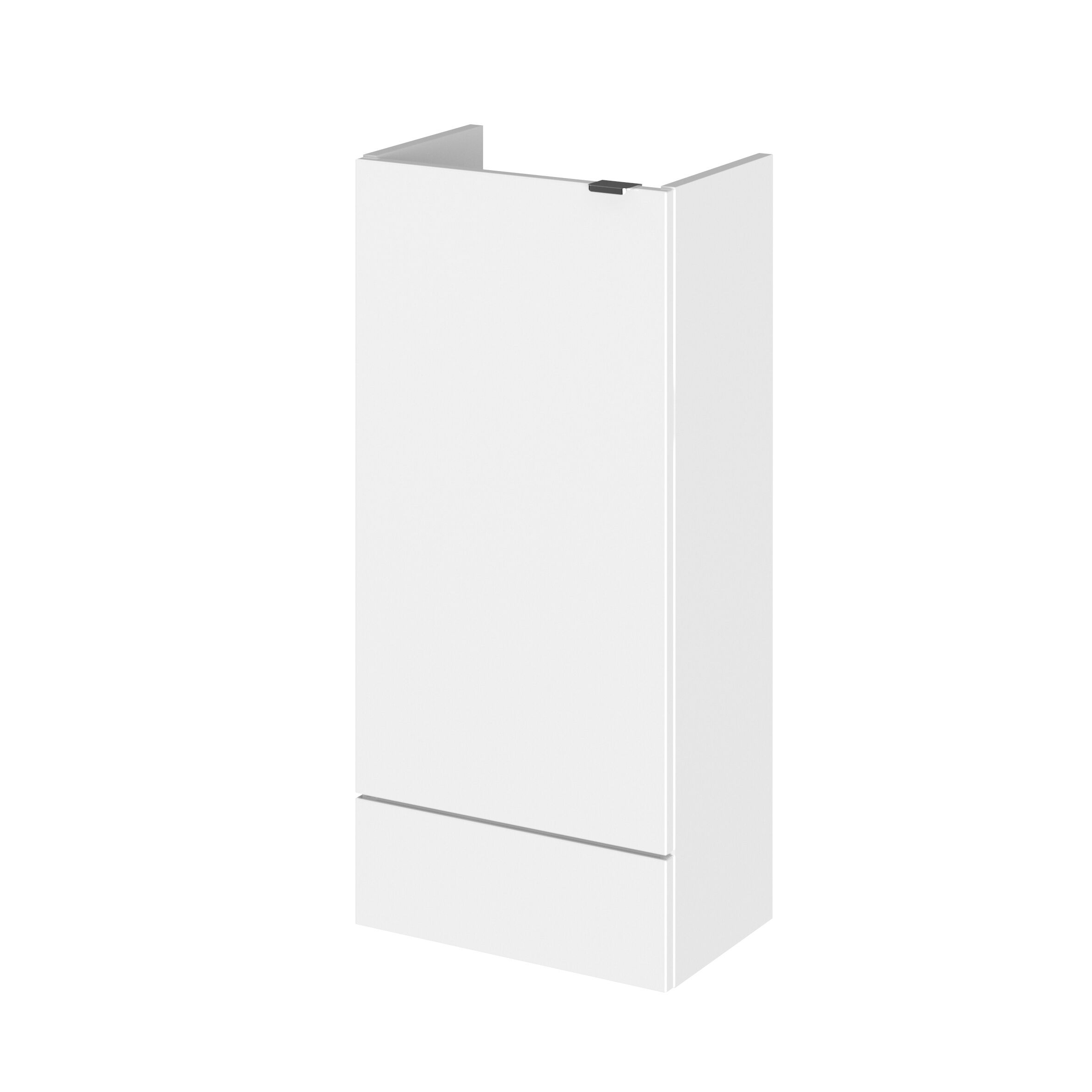 Hudson Reed Fusion Slimline 400mm 1 Door Floor Standing Base Unit – Gloss White