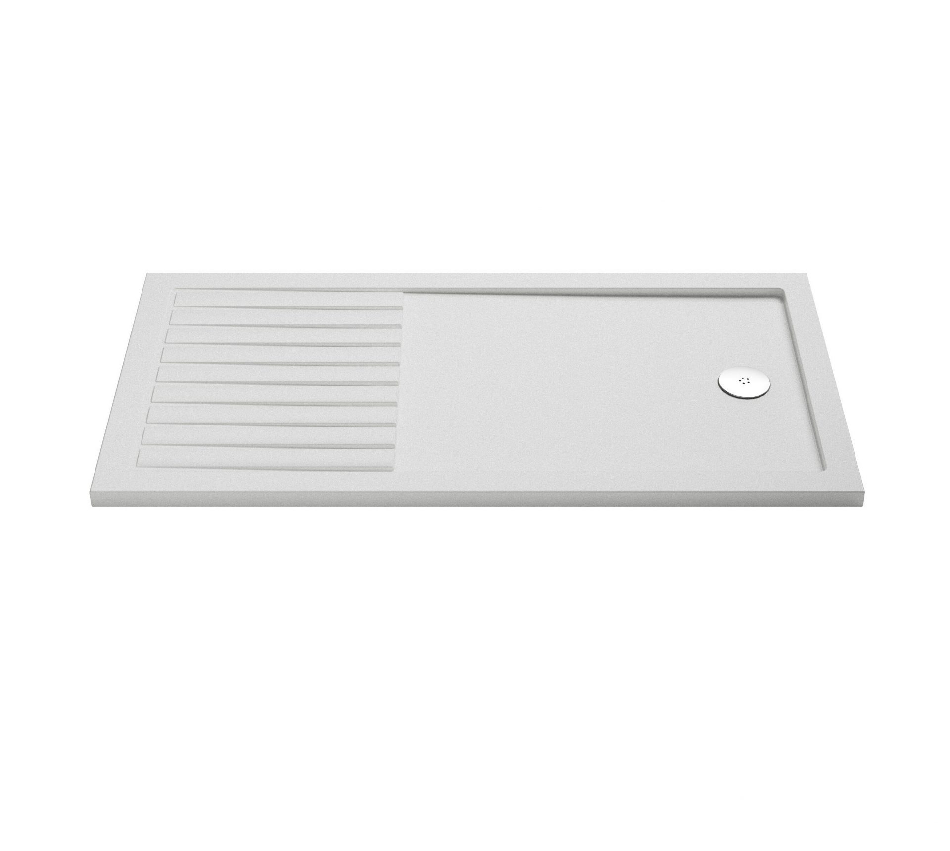 Nuie 40mm Slip Resistant Rectangular Shower Tray – Matt White