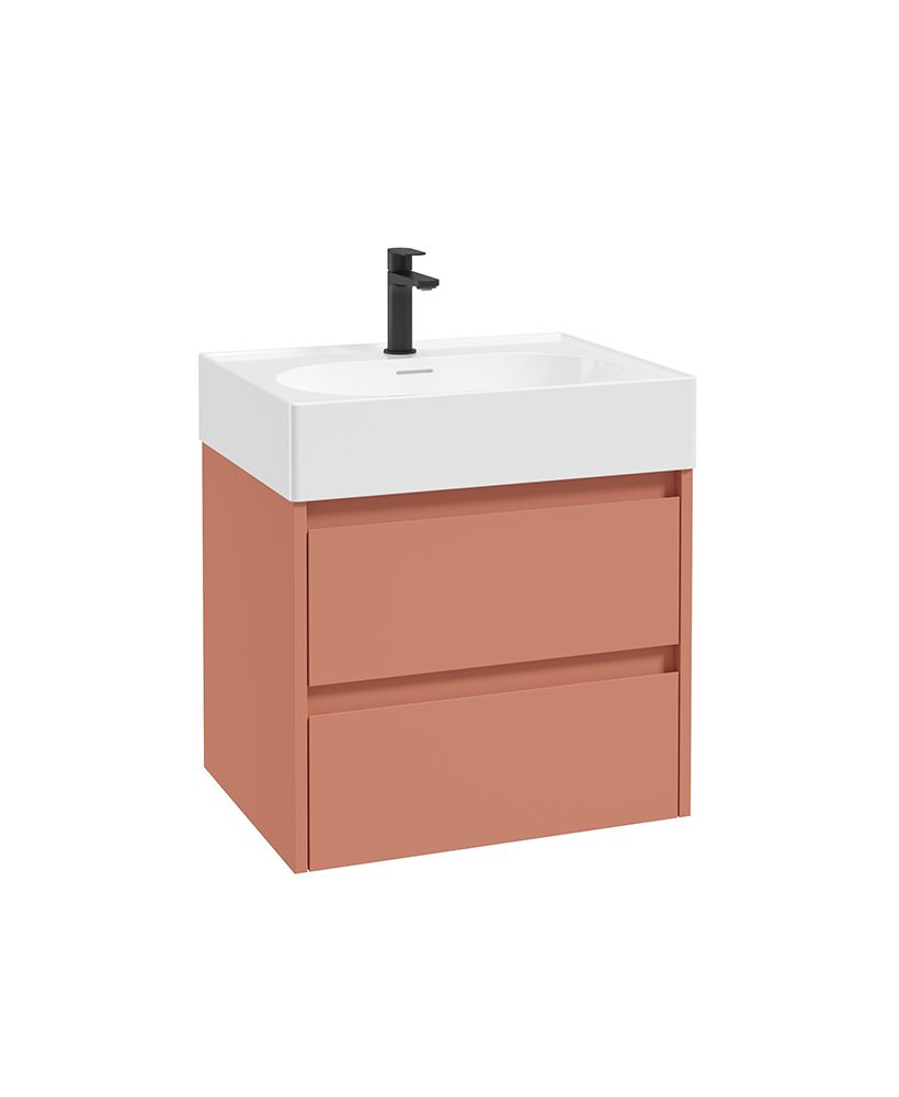 Sonas Living Apex 600mm LED 2 Drawer Wall Hung Vanity Unit & Basin – Metro Blaze