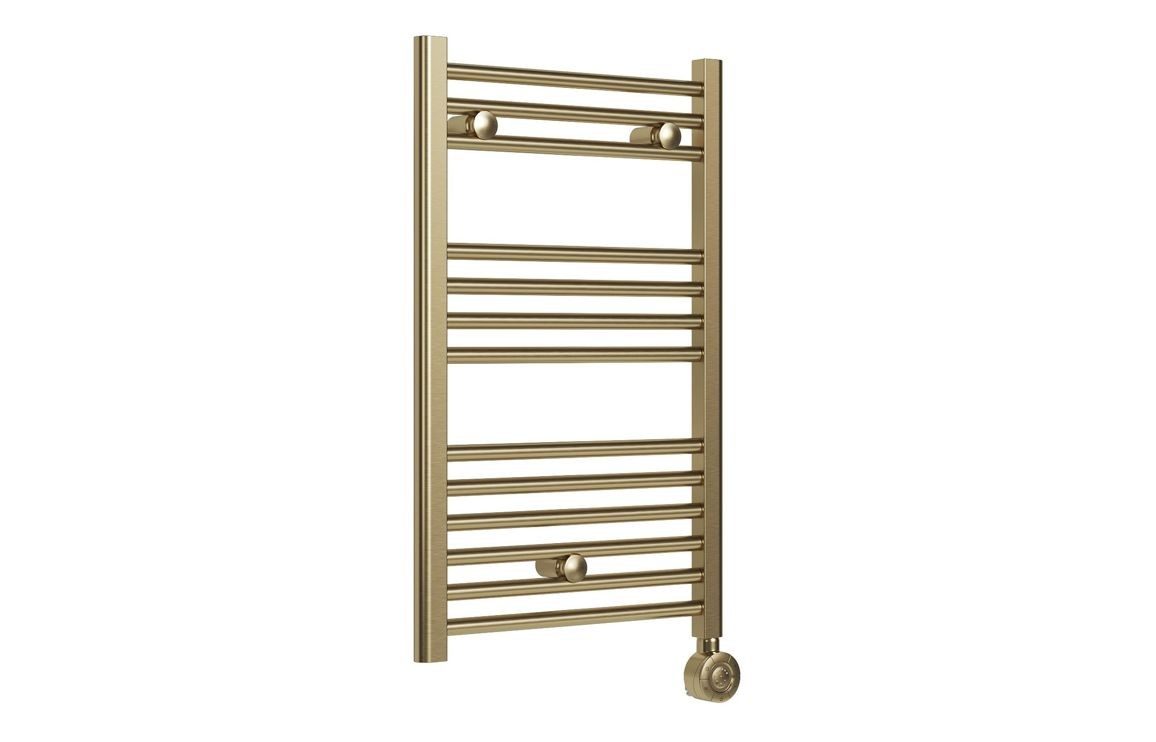 MyBathrooms Aurex Electric Straight Ladder Radiator – Brushed Brass