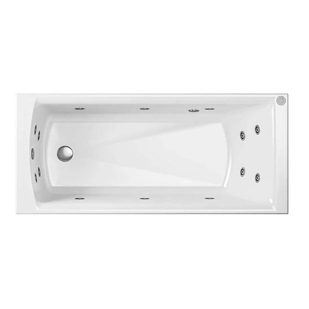 Eastbrook Ultra Strong Beauforte Rockall Single Ended 14 Jet Whirlpool Bath 1700x700x440mm – Chrome