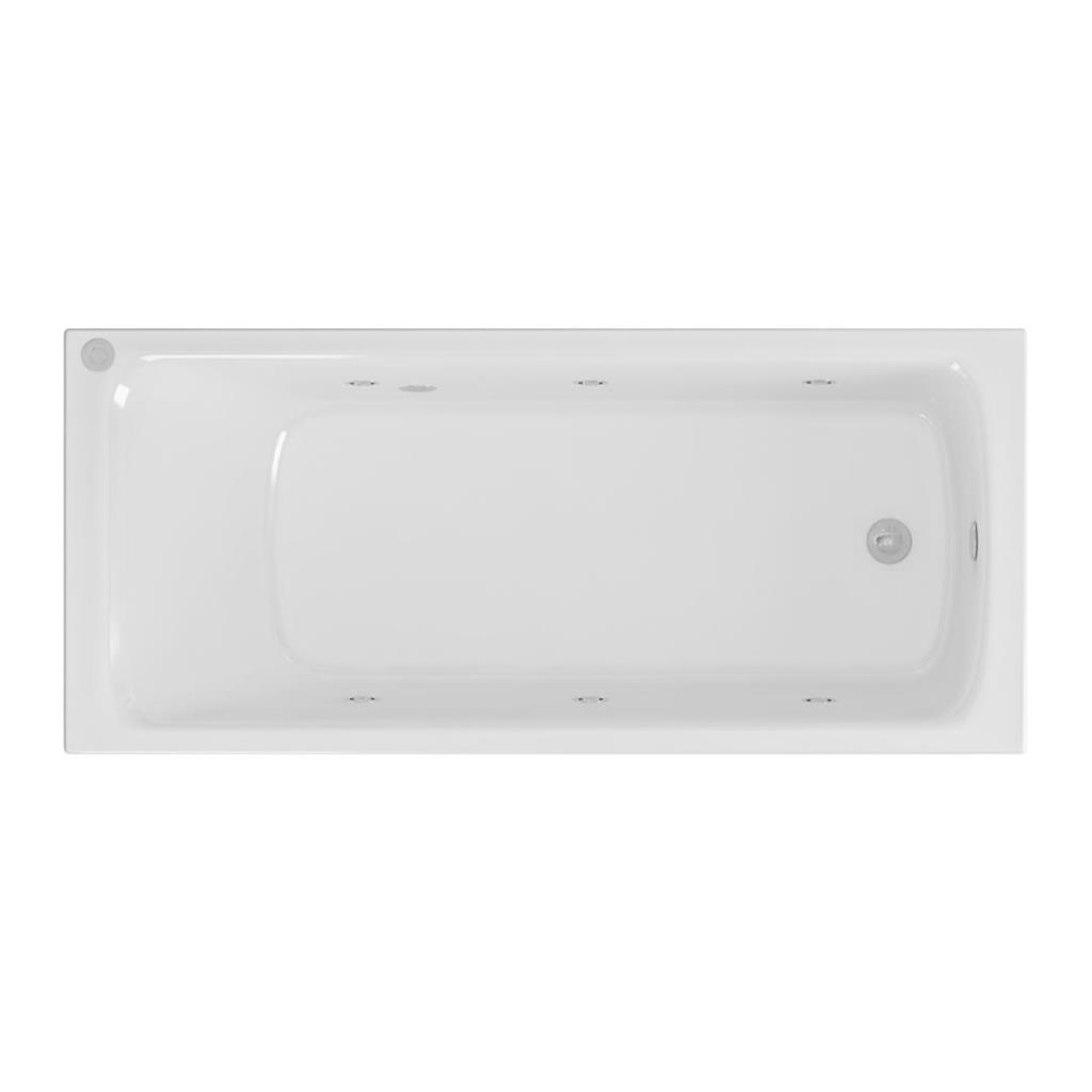 Eastbrook Beauforte Portland Single Ended 6 Jet Whirlpool Bath 1650x750x440mm – Chrome
