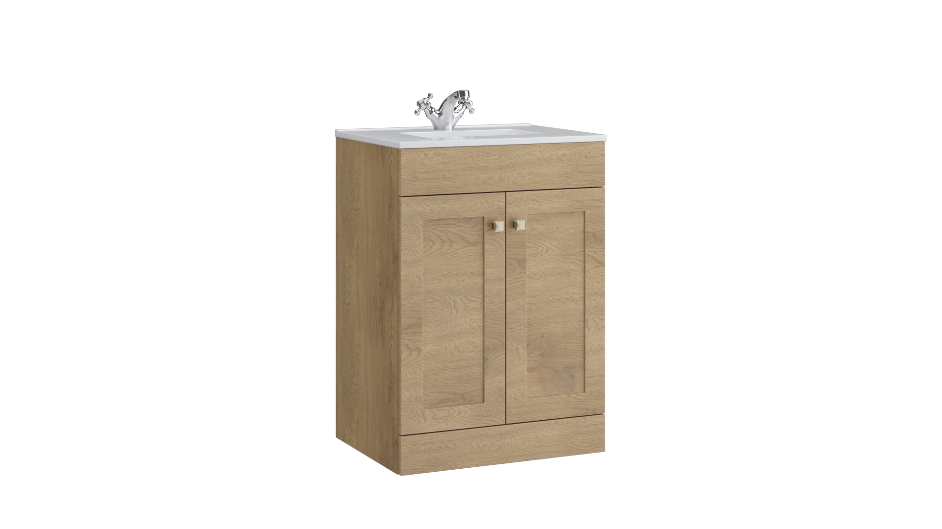 Kartell Sanctuary 600mm 2 Door Floor Standing Unit & Basin – Torro Oak