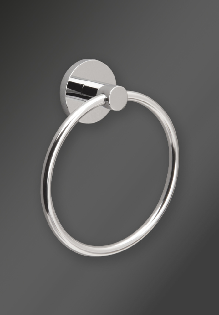 Miller Lily Towel Ring – Chrome