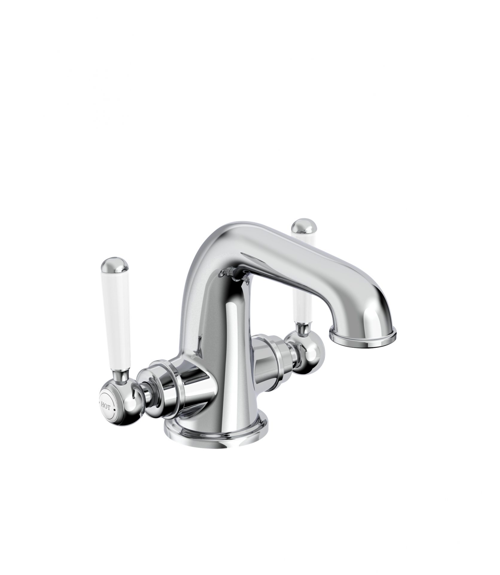 Tavistock Lansdown Twin Handle Basin Mixer & Click Waste – Chrome