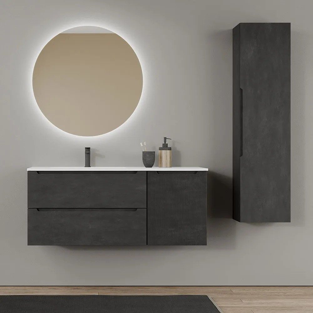 Qualitex Nova 1200mm 2 Drawer 1 Door Wall Hung Unit & Basin – All Colours