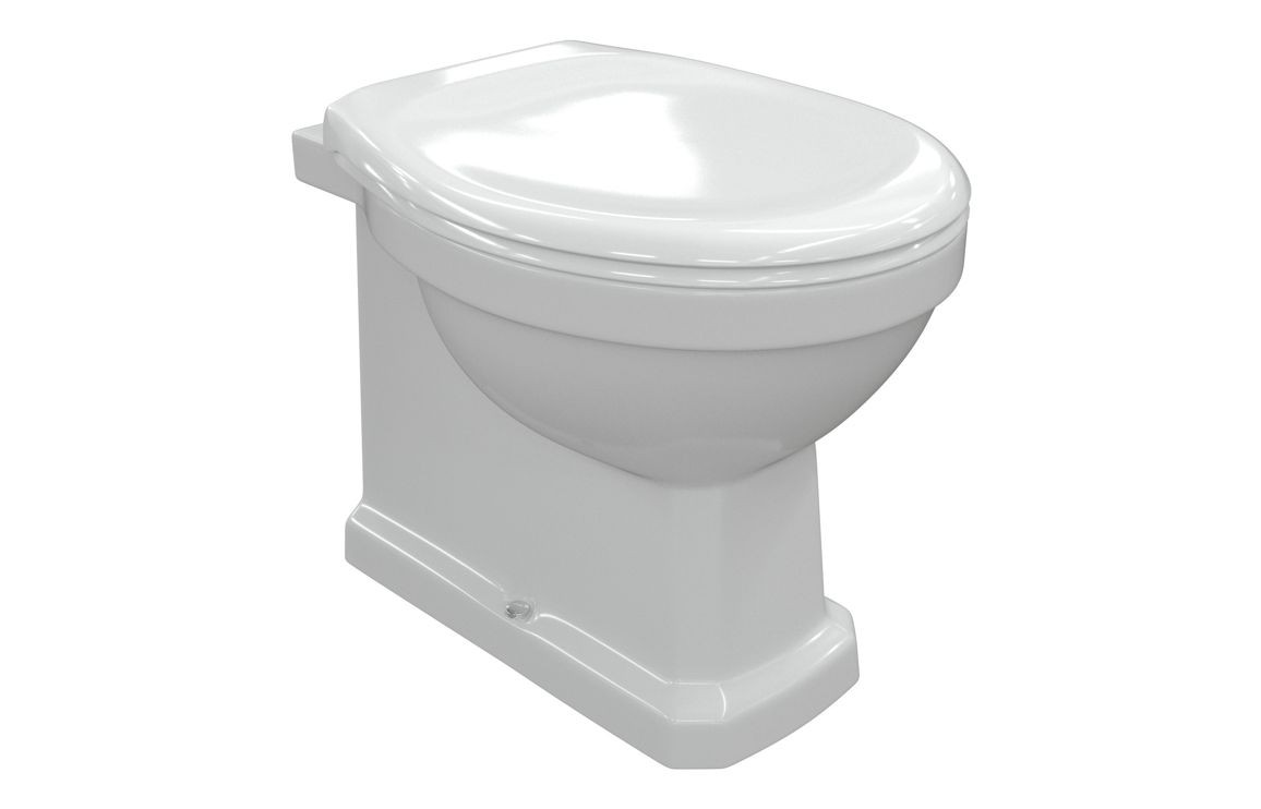 MyBathrooms Sofia Back To Wall Comfort Height Pan with Chrome Finish & Soft Close Seat