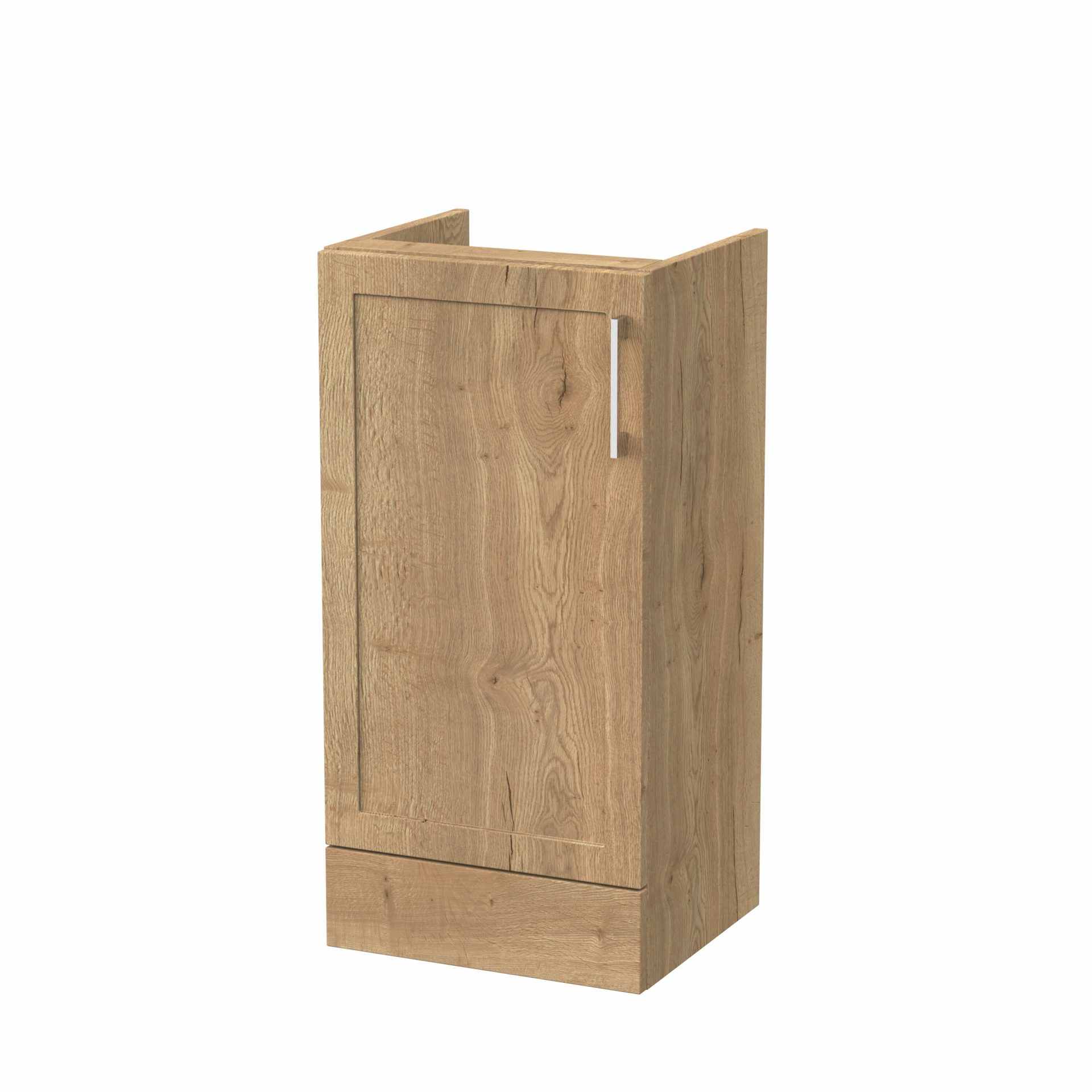 Nuie Lux Fable 400mm 1 Door Standard Floorstanding Base Unit – Autumn Oak
