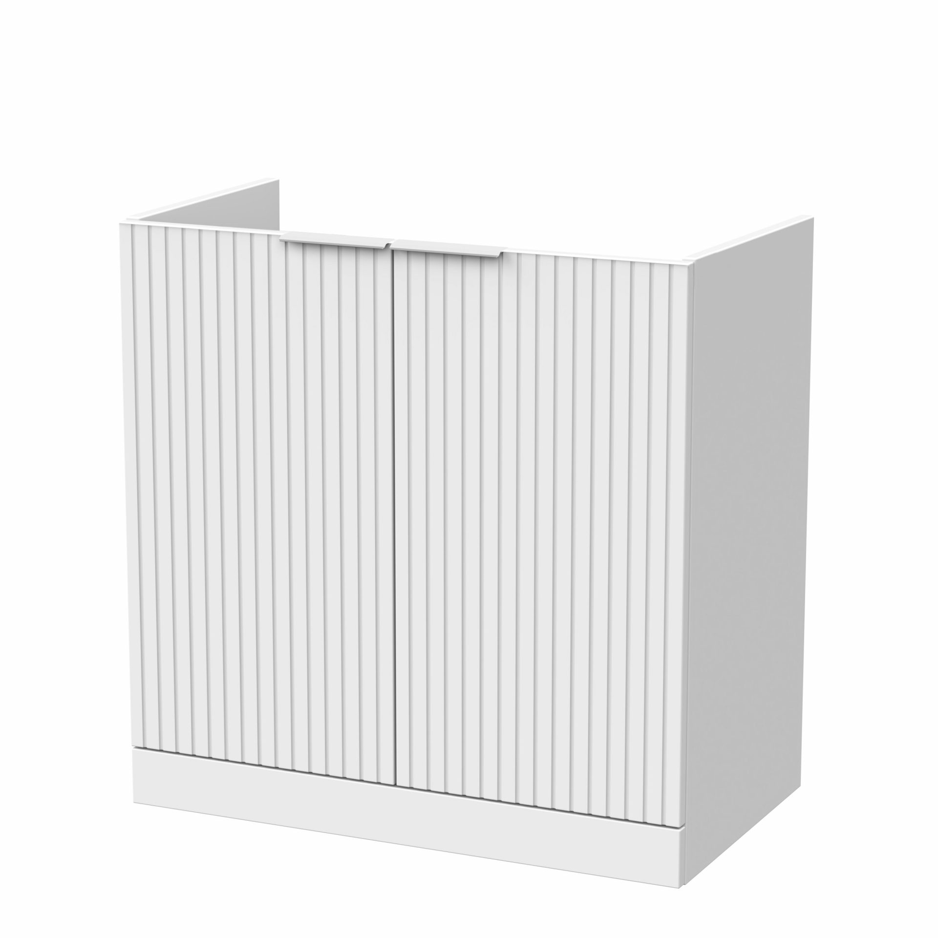 Nuie Lux Flume 800mm 2 Door Floorstanding Vanity Unit – Matt White