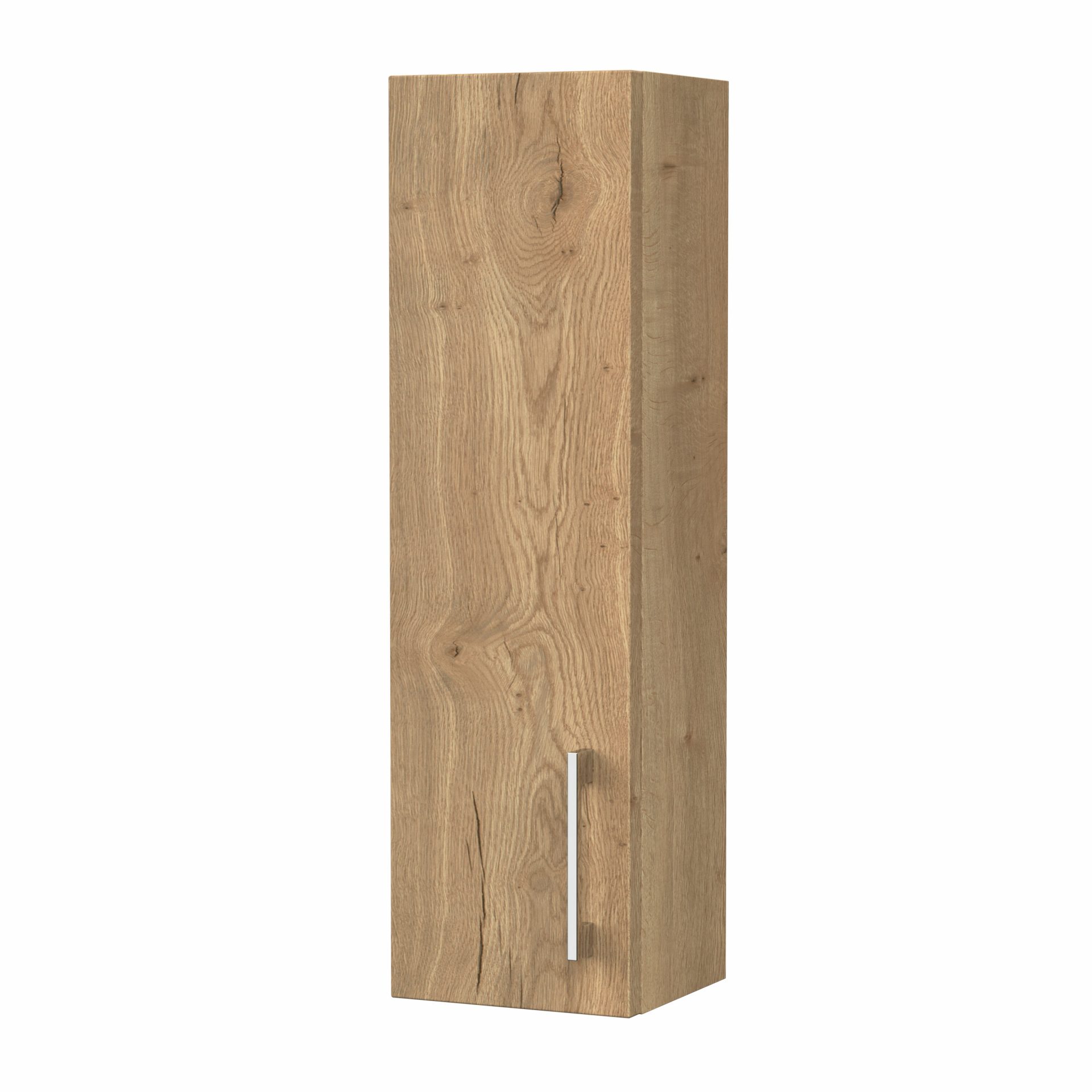 Nuie Lux Krest 200mm 1 Door Wall Hung Cabinet – Autumn Oak