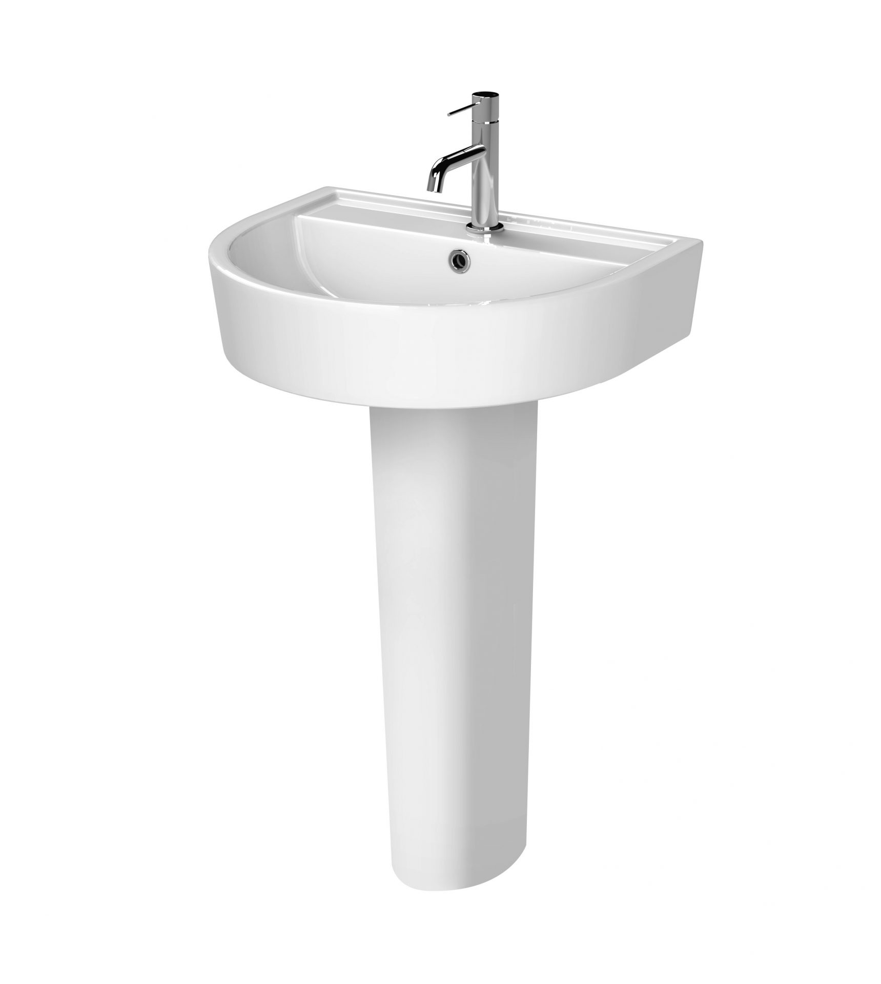 Nuie Lux Heacham 1TH Basin & Full Pedestal