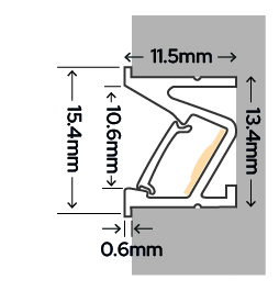 Sycamore Strim Slim Profiles for Veil LED Strip