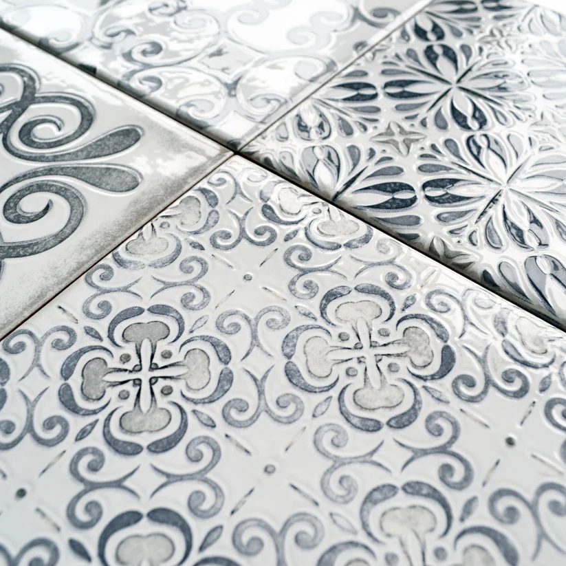 Patine Decor Gris Gloss 150x150mm