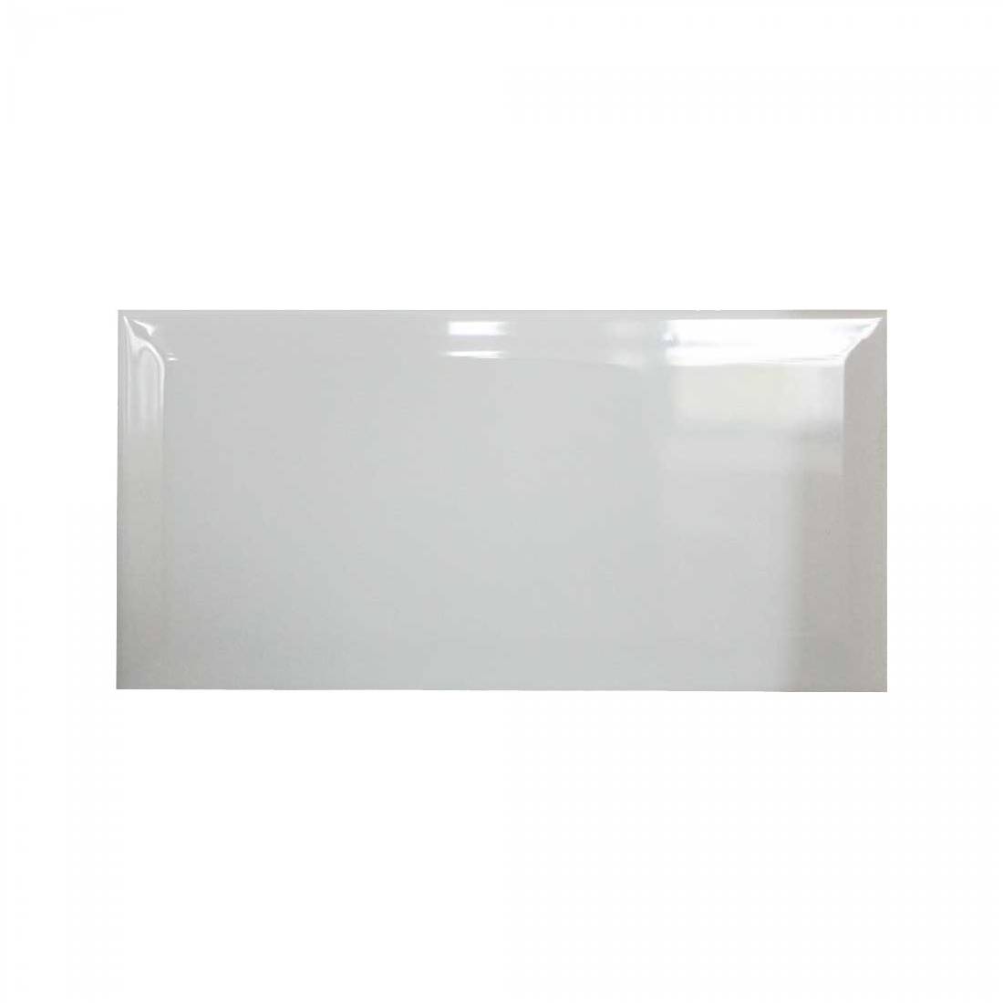 Biselado 10×20 White Gloss Bevelled Ceramic Tile