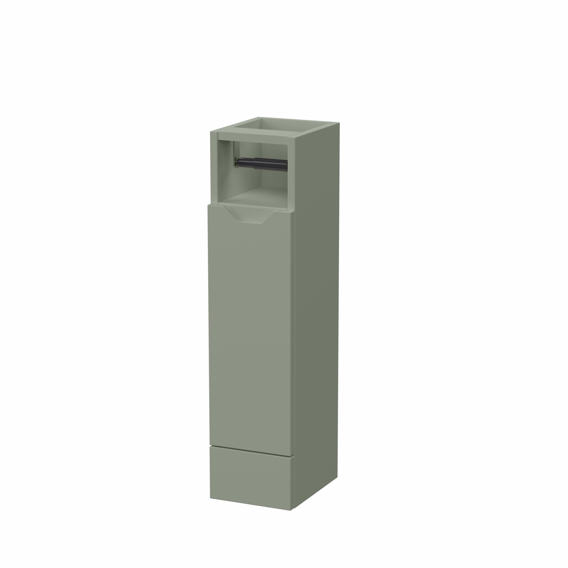 Nuie Lux Loave 200mm Slim Floorstanding Toilet Roll Unit – Fern Green