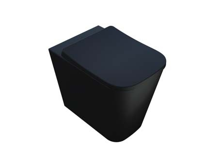 Frontline Capello Fully Back to Wall Comfort Height WC & Soft Close Seat – Matt Black