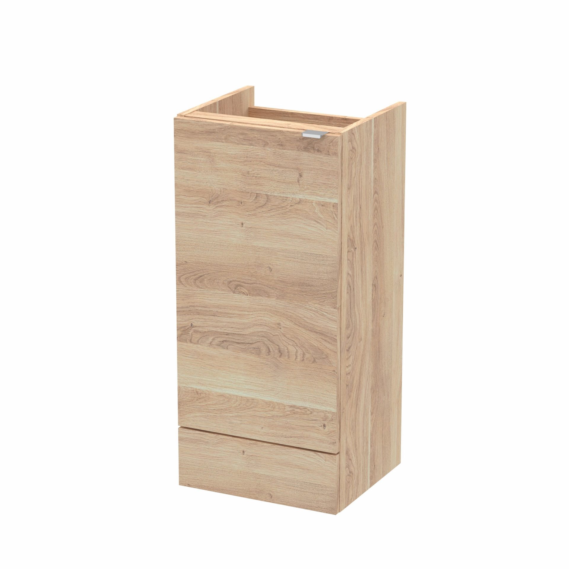 Hudson Reed Fusion Full Depth 400mm 1 Door Floor Standing Base Unit – Bleached Oak