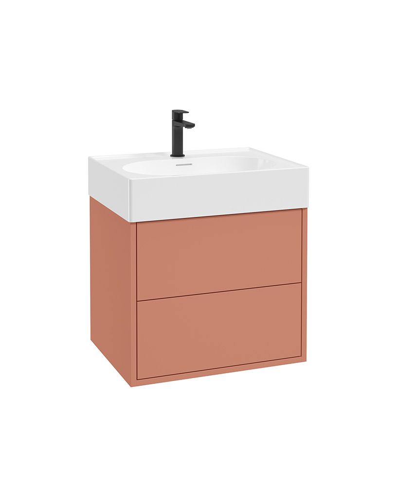 Sonas Living Pulse 600mm LED 2 Drawer Wall Hung Vanity Unit & Basin – Metro Blaze