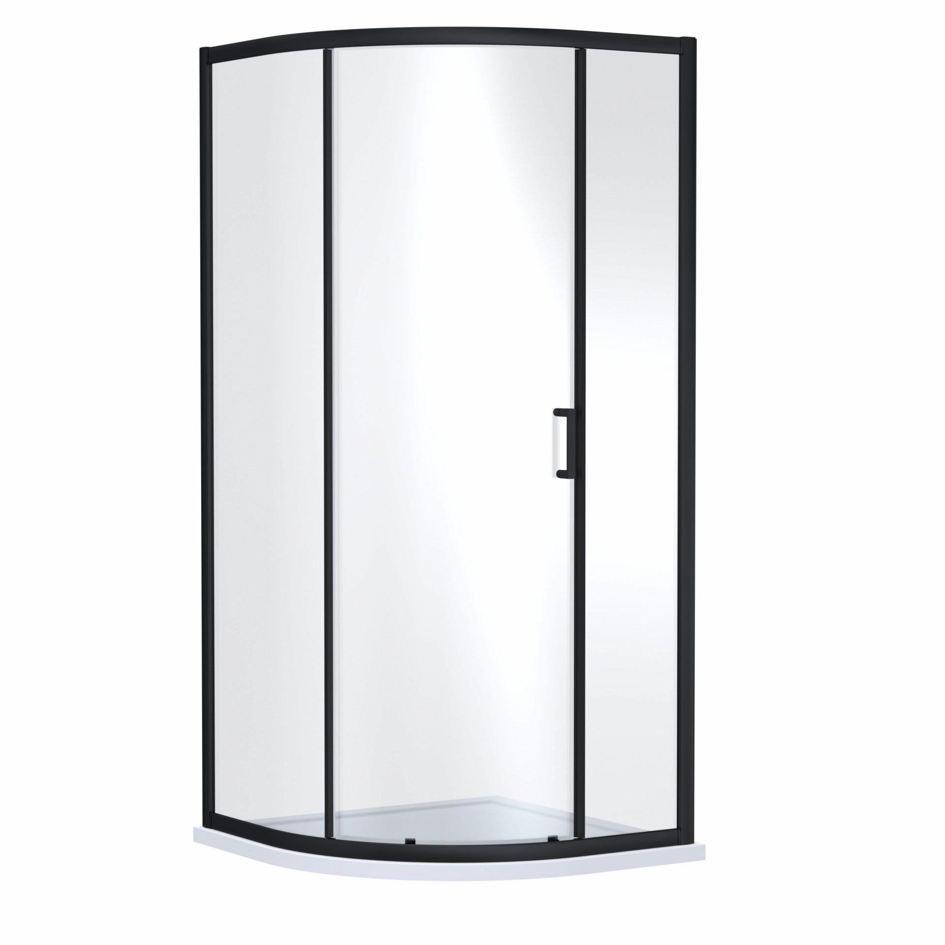 Nuie Rene 900mm Single Entry Quadrant Shower Enclosure – Matt Black