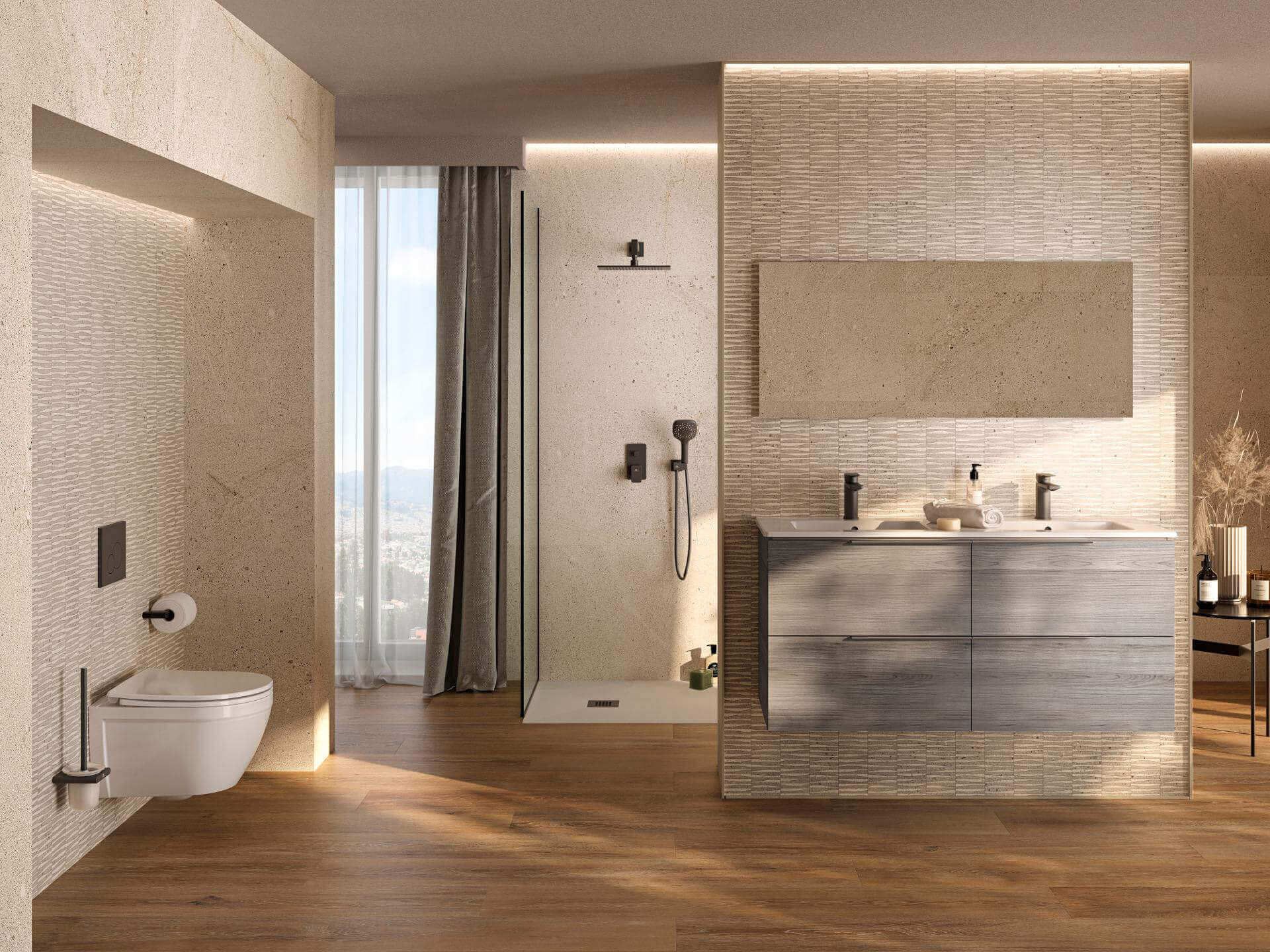 Porcelanosa Noken Concept Toilet Brush Holder – Black