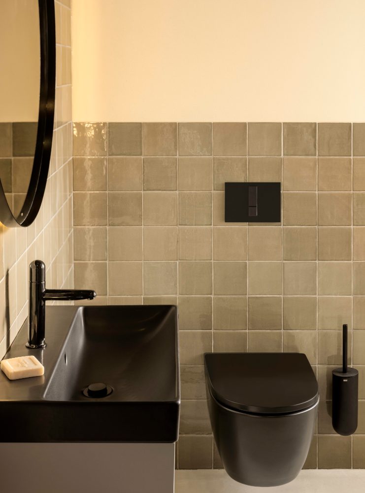 Roca Nu Basin Mixer with Dome Handle – Titanium Black