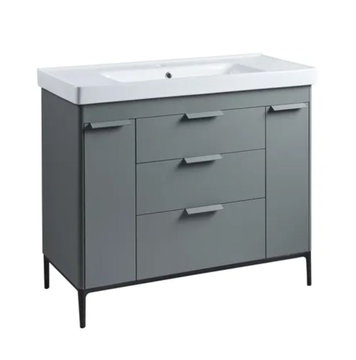 Roper Rhodes Fairmont 1000mm Freestanding Vanity Unit & Basin – Matt Agave