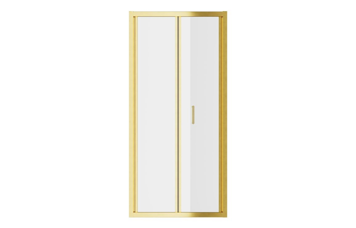 MyBathrooms Optimum Original Bi-fold Door Shower Enclosure – Brushed Brass