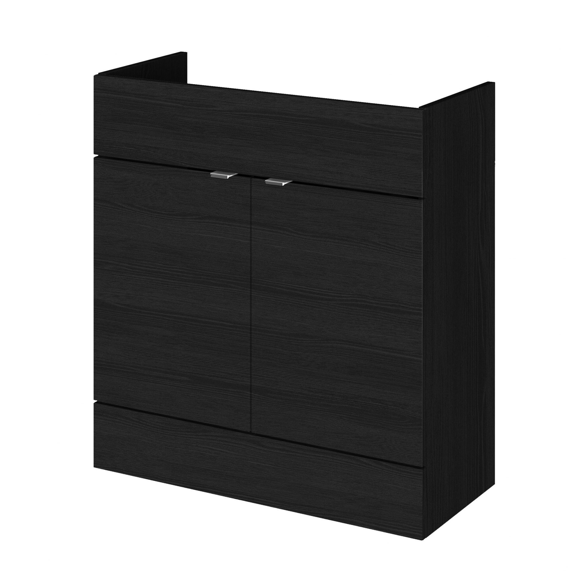 Hudson Reed Fusion Full Depth 800mm 2 Door Floor Standing Vanity Unit – Charcoal Black