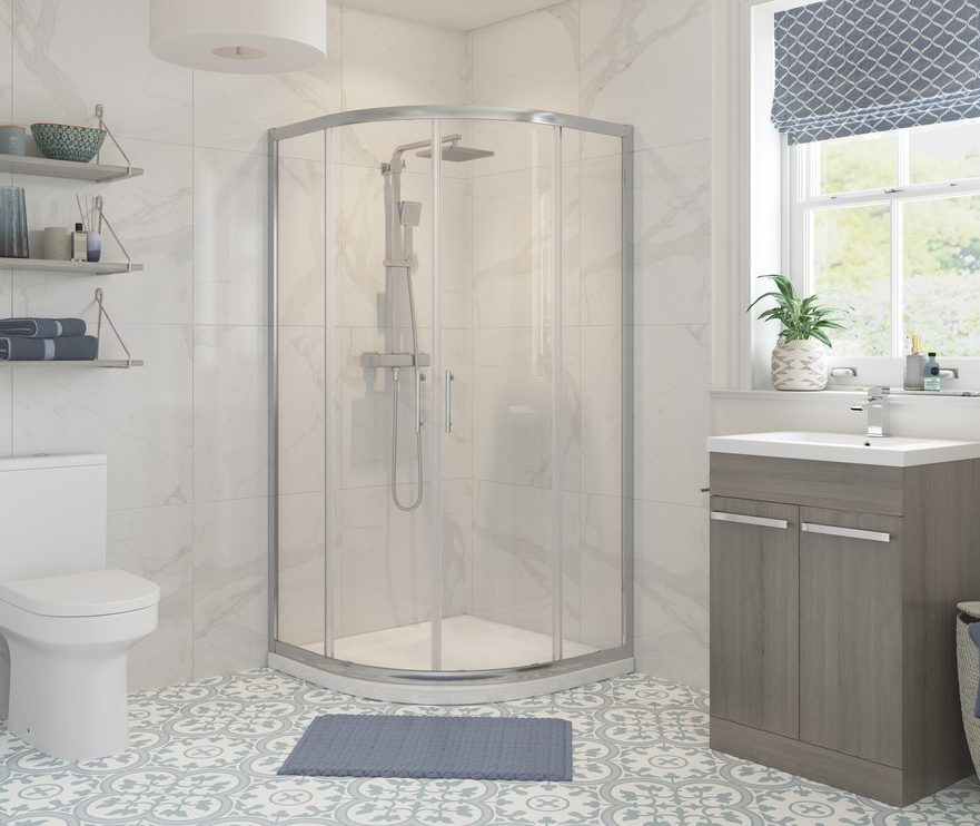 MyBathrooms Optimum Original 2 Door Quadrant Shower Enclosure – Chrome