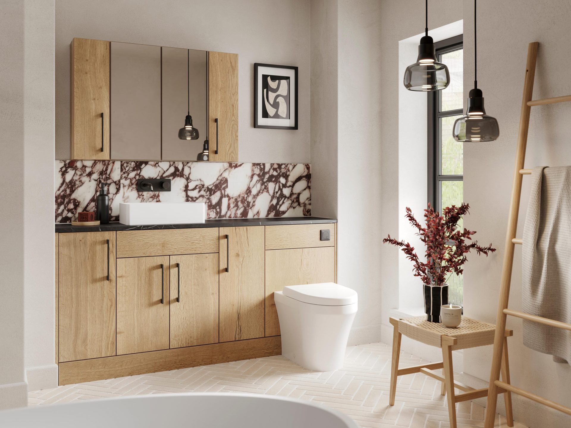 Nuie Lux Heacham Back To Wall Pan & Soft Close Seat