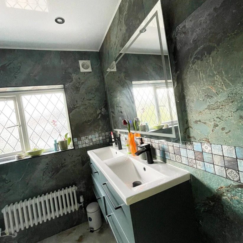 Metallic Blue Matt Shiny Detailing 600x1200mm