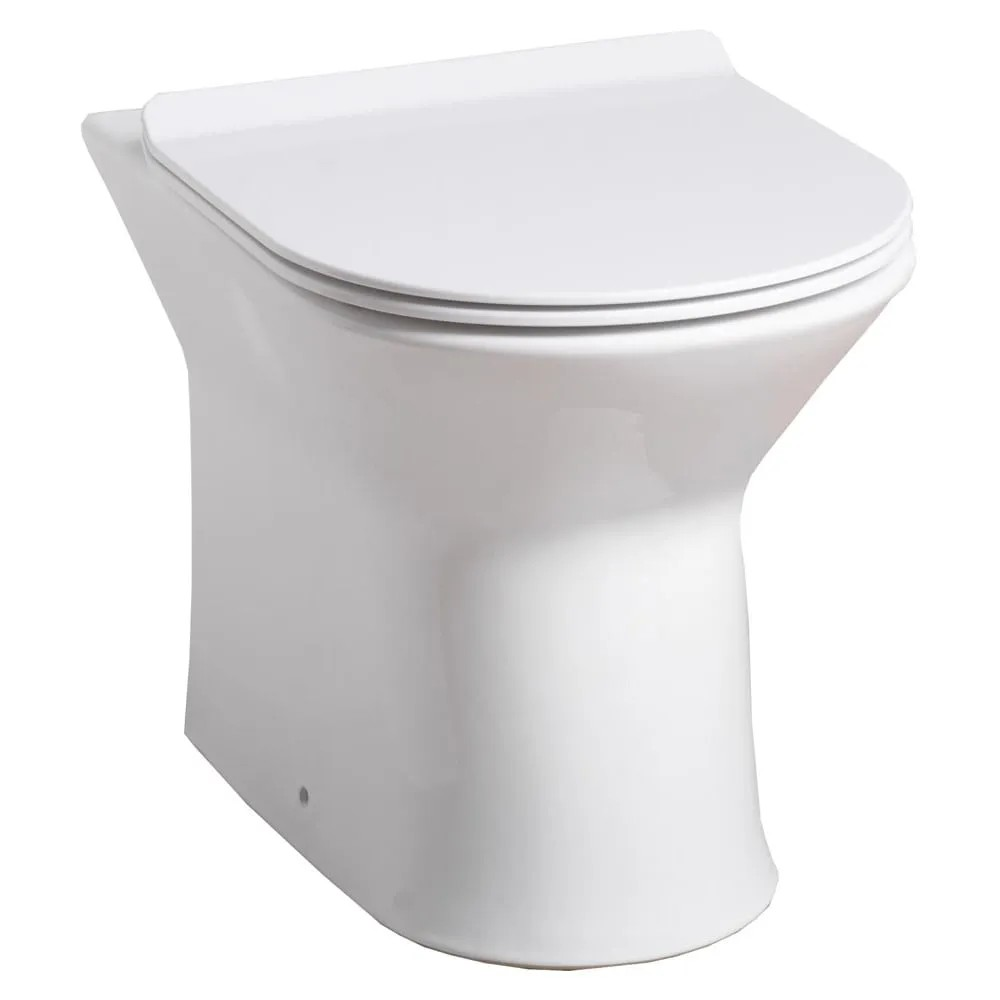 Qualitex Venice Rimless Back-to-Wall Pan & Soft Close Seat