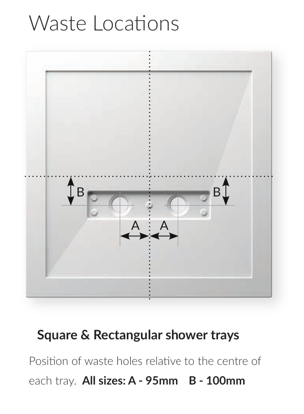 Kudos Connect2 Square Shower Tray – Standard High Gloss