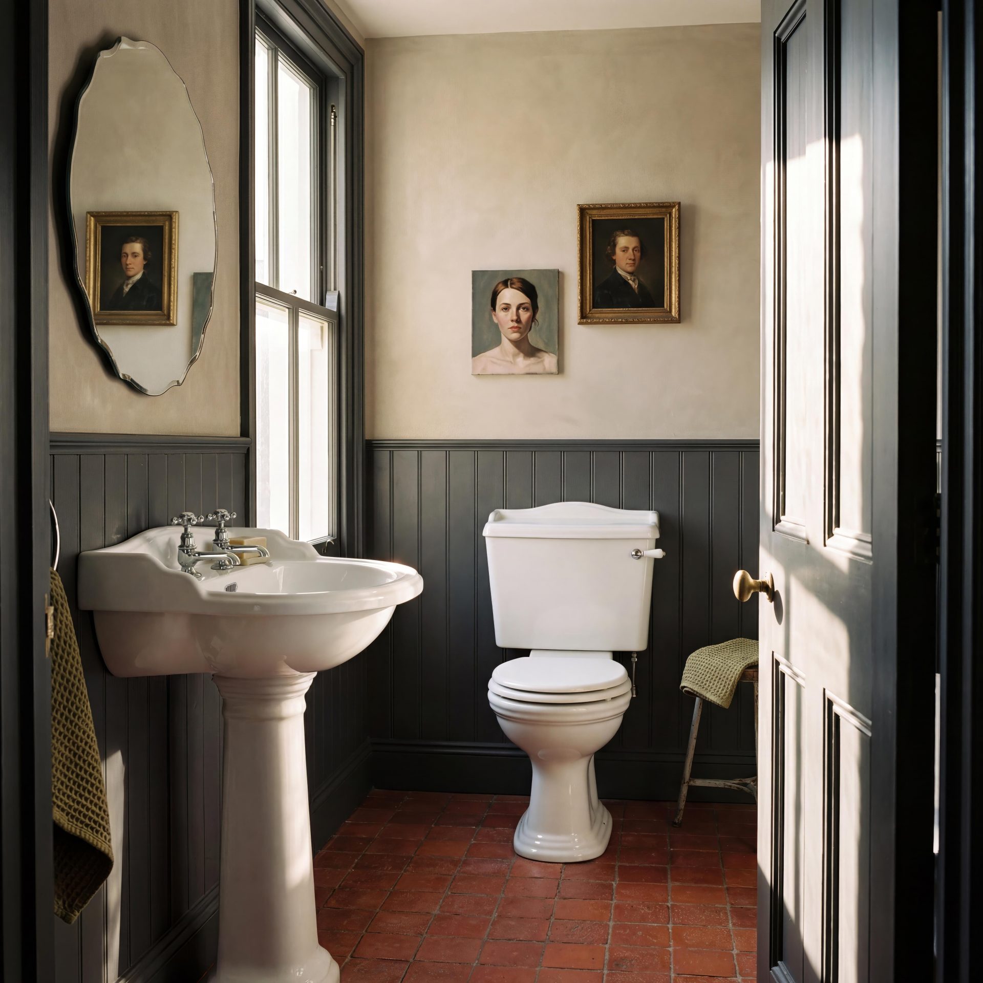 Old London Chancery Standard Height 2TH 600mm Ceramic Basin & Pedestal