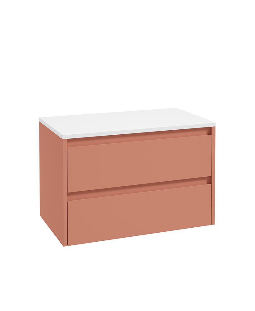 Sonas Living Apex 800mm LED 2 Drawer Wall Hung Countertop Vanity Unit – Metro Blaze