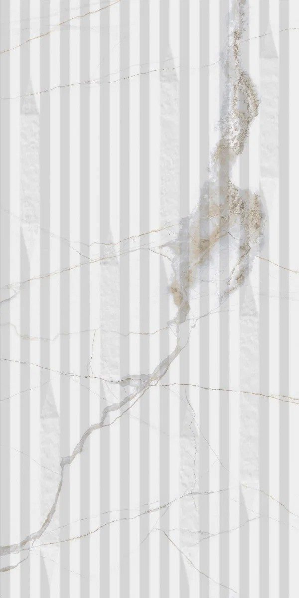 Pamena Matt White Decor Tile 40X80