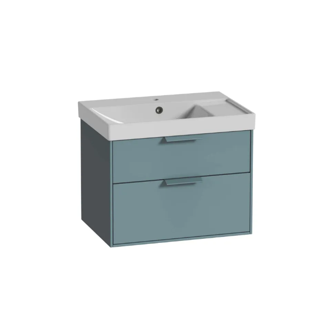 Roper Rhodes Faber 600mm 2 Drawer Wall Hung Unit & Basin – Coniston Blue